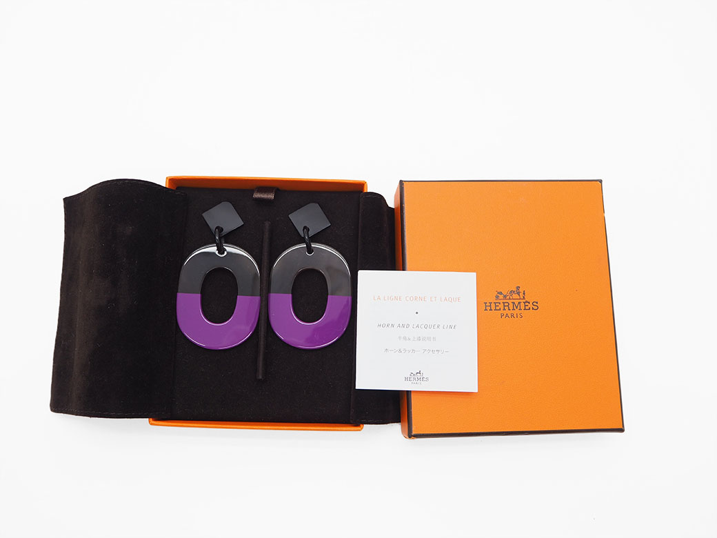 HERMES（エルメス） イスム ピアス バッファローホーン ラッカーウッド