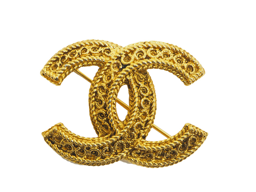 CHANEL（シャネル） ヴィンテージ ココ ブローチ ゴールド メタル