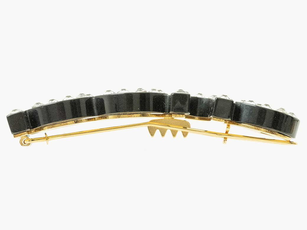 GUCCI（グッチ） クリスタル ヘアクリップ ヘアバレッタ ブラック