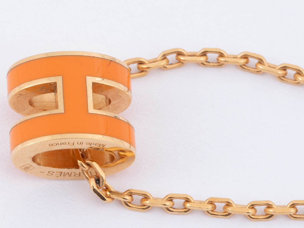 HERMES（エルメス） ペンダント ミニポップH ネックレス オレンジ