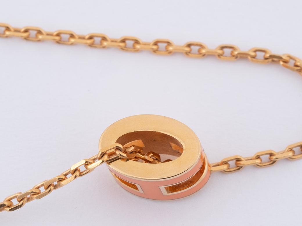 HERMES（エルメス） ペンダント ミニポップH ネックレス オレンジ
