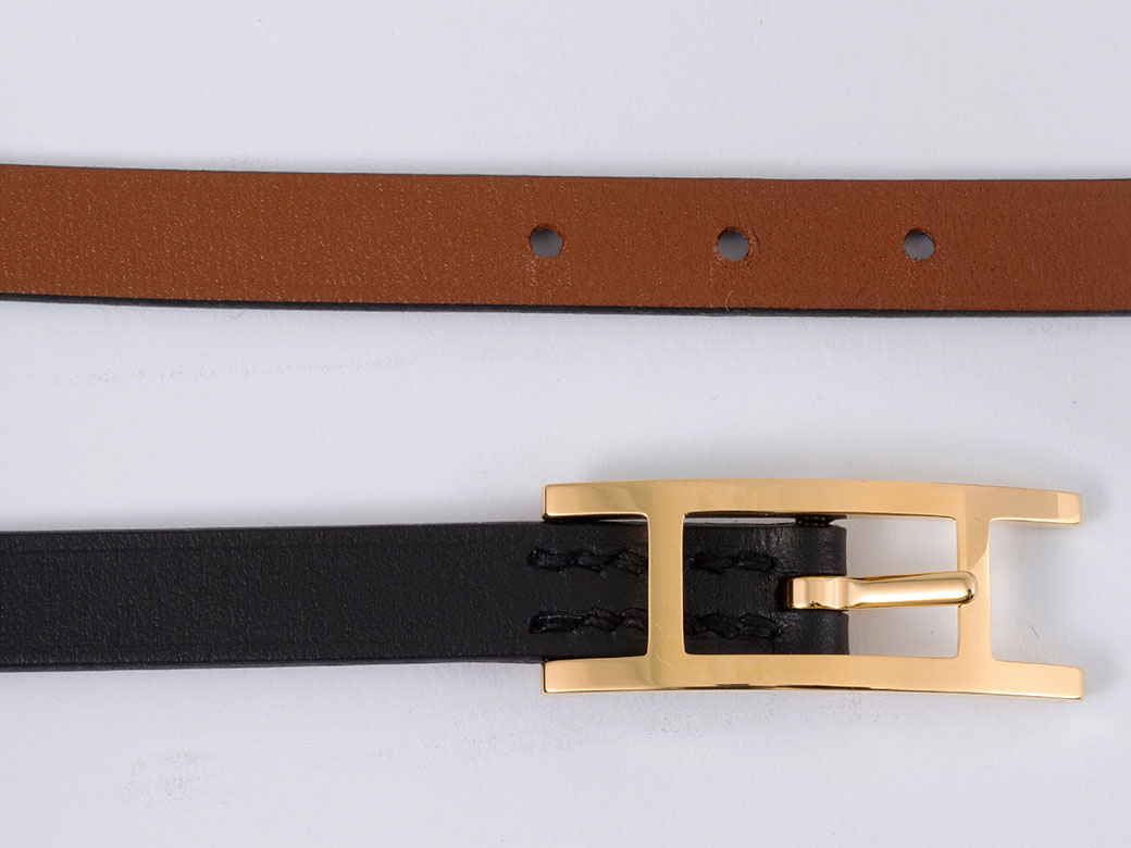 HERMES（エルメス） レザーブレスレット ビーアピ ドゥブルトゥール 