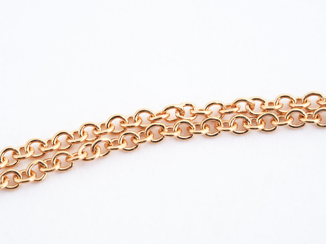 18kローズゴールド チェーンネックレス Chain in 18k rose gold, 20