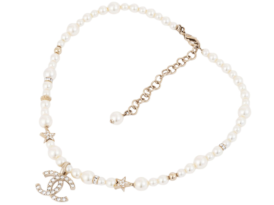 CHANEL シャネル　パール✖️ストーン　ネックレス　チョーカー CHANEL（シャネル） パールチョーカー ココ ストーン ネックレス