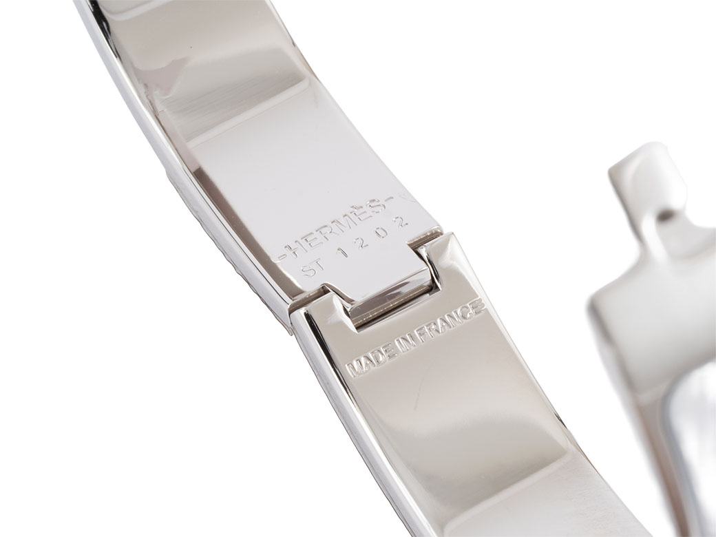 エルメス クリックH ブレスレットHERMES バングル白⭐︎1度使用⭐︎ HERMES（エルメス） エナメル ブレスレット クリックH バングル