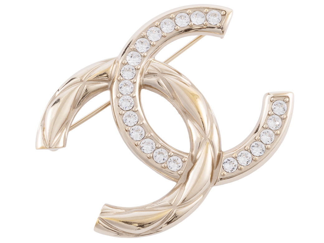 CHANEL（シャネル） ブローチ B19A ラインストーン ゴールド