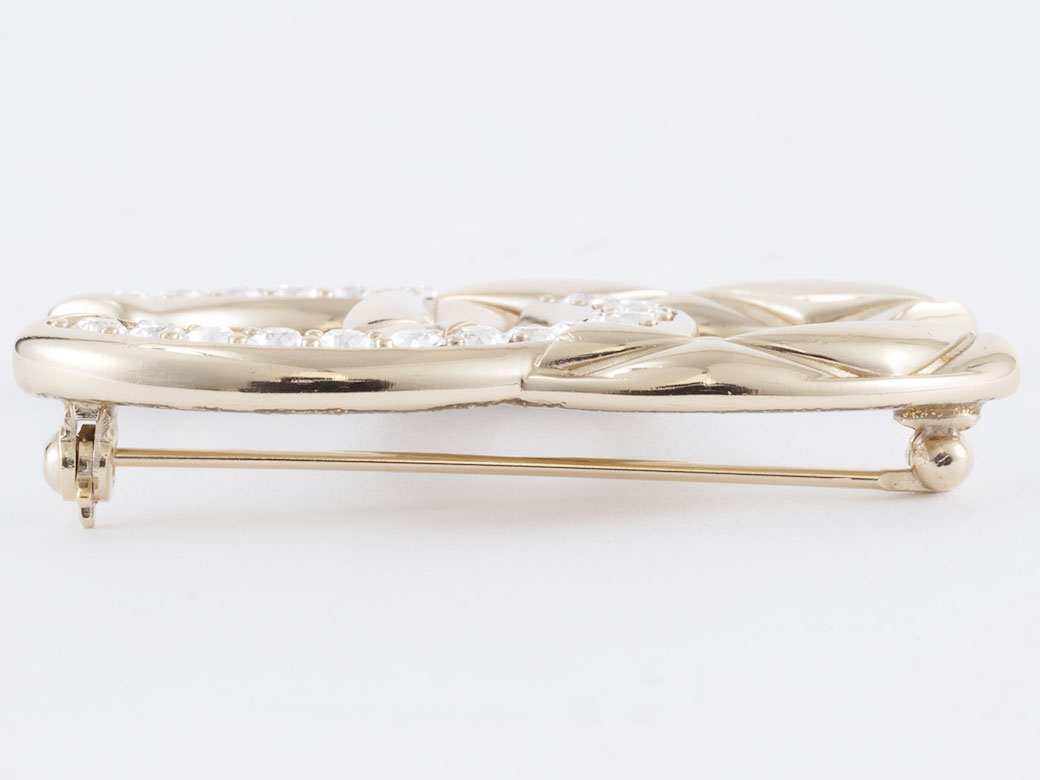 CHANEL（シャネル） ブローチ B19A ラインストーン ゴールド