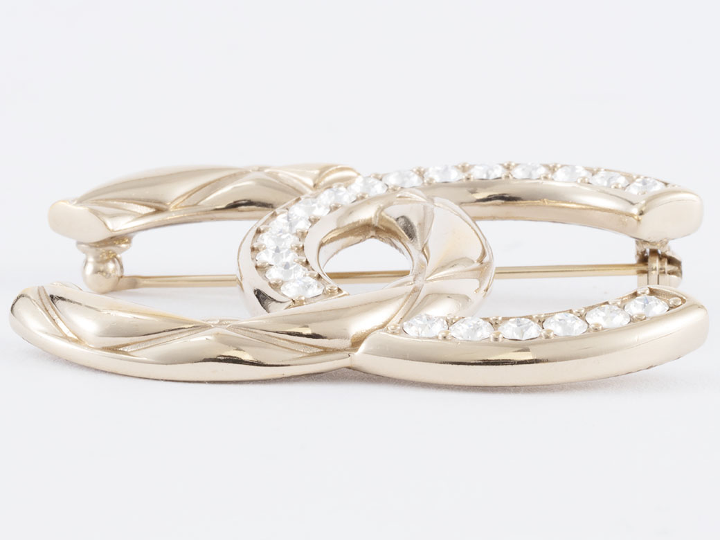 CHANEL（シャネル） ブローチ B19A ラインストーン ゴールド