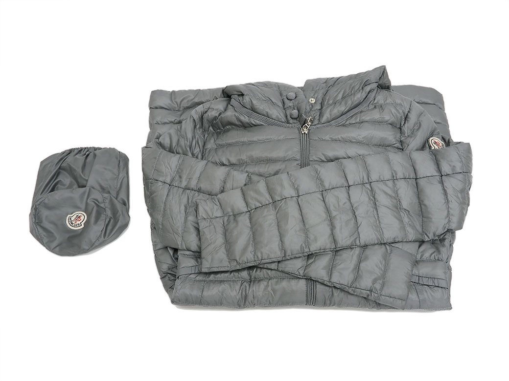 モンクレール バルベル ダウンコート グレー 4931299 レディース ロングダウンジャケット MONCLER 中古_9