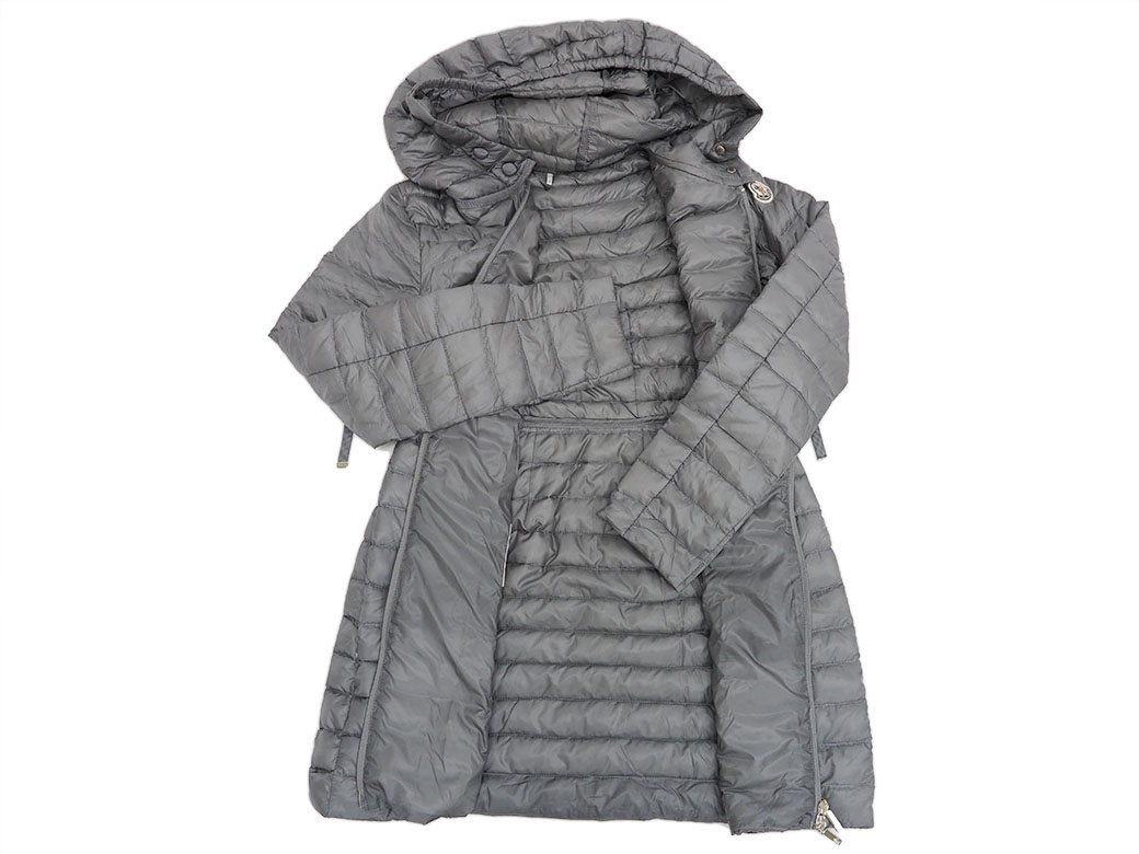 モンクレール バルベル ダウンコート グレー 4931299 レディース ロングダウンジャケット MONCLER 中古_11