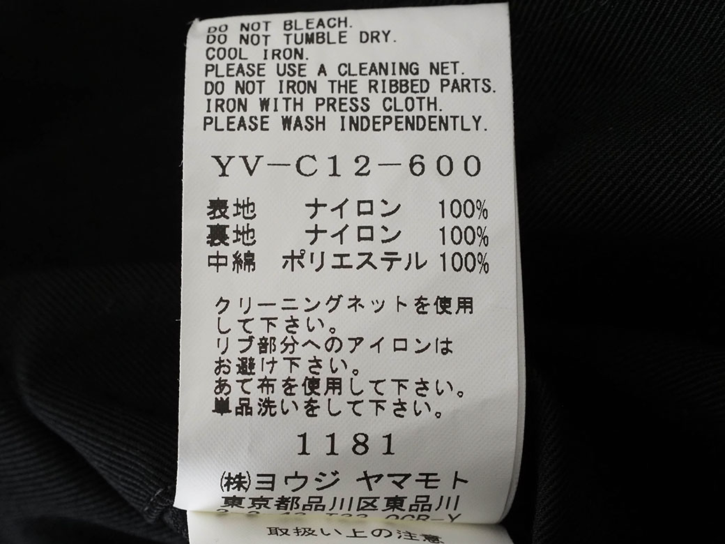 ワイズ シンサレート コート アウター ブラック YV-C12-600 レディース 