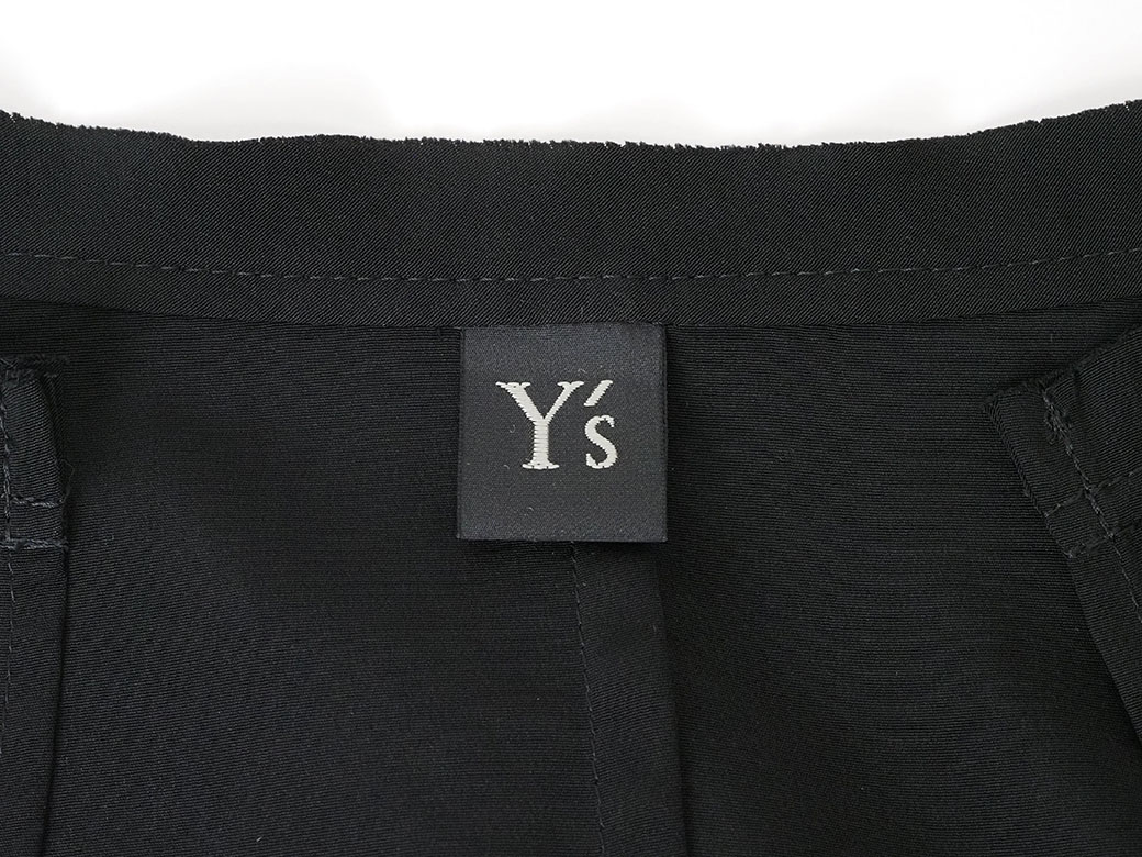 ワイズ カラーレス Aライン ドレス シャツワンピース ブラック