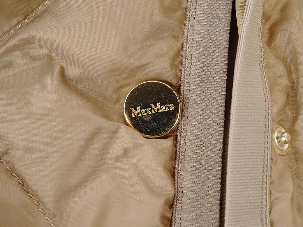 マックスマーラ ザキューブ キルティング ロング ジレ ダウンベスト ブラウン レディース IT36(XS位) フーディ Max Mara 中古 マックスマーラ ザキューブ キルティング ロング ジレ ダウン