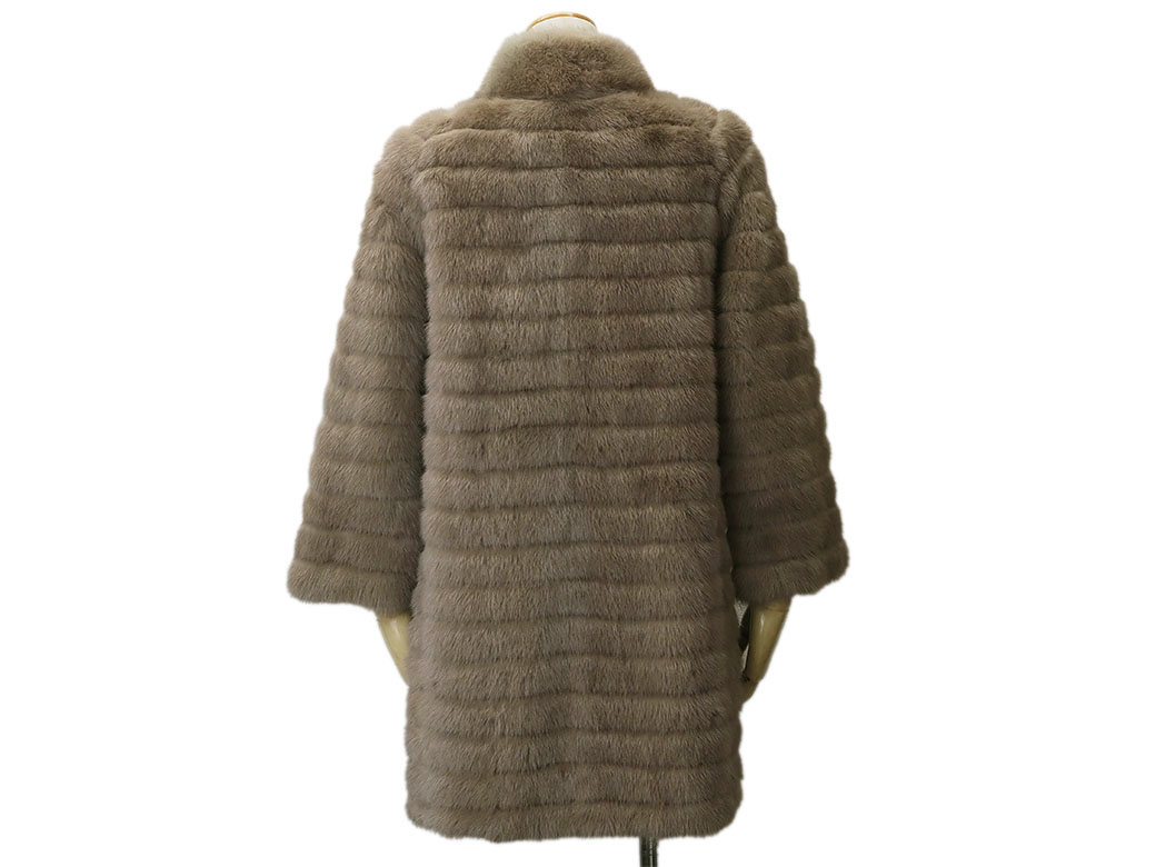 ソブ ミンク ジャケット 毛皮コート ブラウン レディース サイズS位