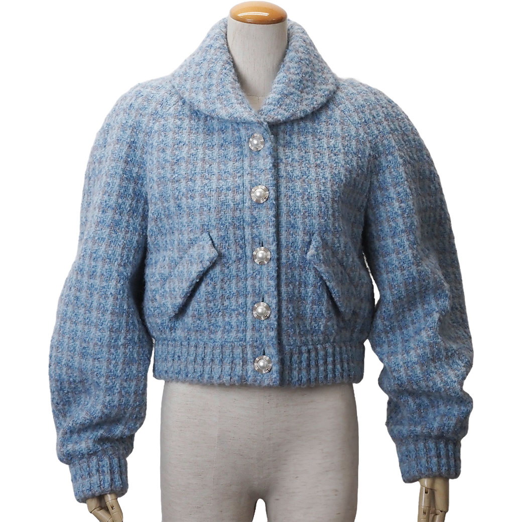 中古　美品　シャネル　CHANEL　ネイビー ジャケット コート 40 L 中古 美品 シャネル CHANEL ネイビー ジャケット コート 40 L