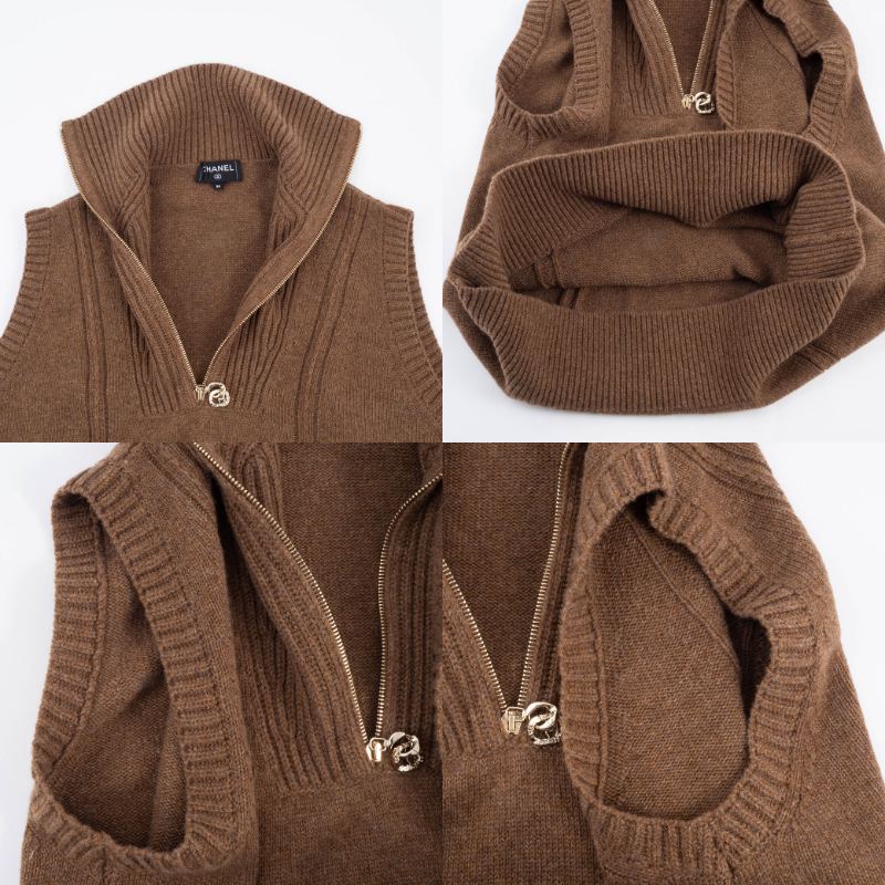CHANEL（シャネル） カシミヤ ノースリーブニット トップス