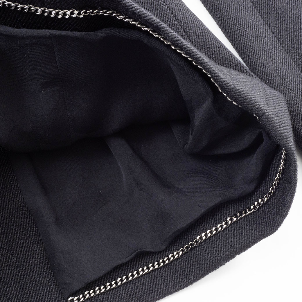 シャネル ウールジャケット P75461V67226 ブラック 34 レディース ベロアボタン ラインストーン CHANEL 中古の画像