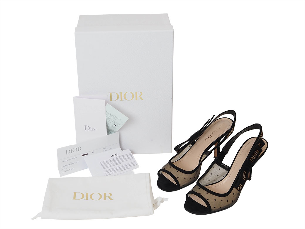 クリスチャンディオール J'ADIOR メッシュ ドット オープントゥ