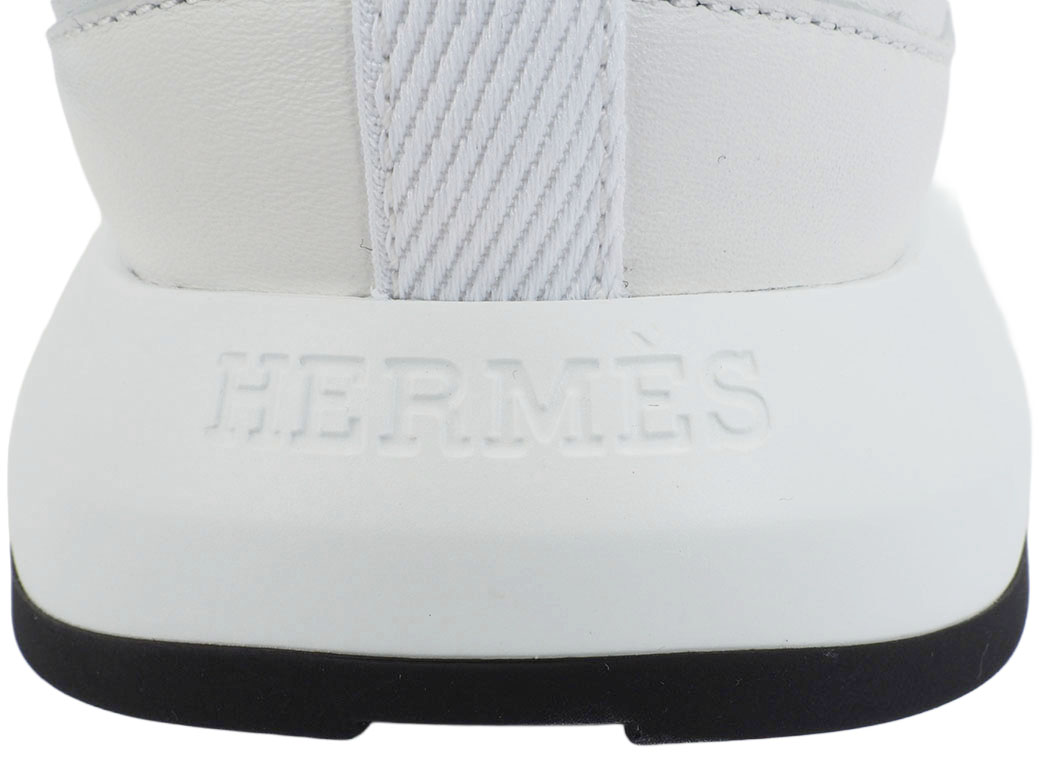 【極上美品】HERMES グロリアス Hロゴ パンプス シューズ ホワイト org.jpg