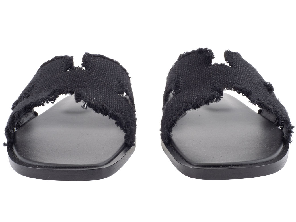 正規品。HERMES オラン 36½ HERMES(エルメス) / オラン/サンダル/36/BLK/レザー | 中古品の