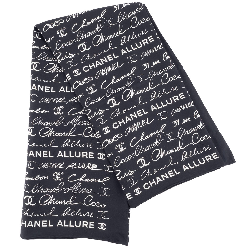 シャネル CHANEL スカーフ アリュール ロゴ 2022/2023 シルク