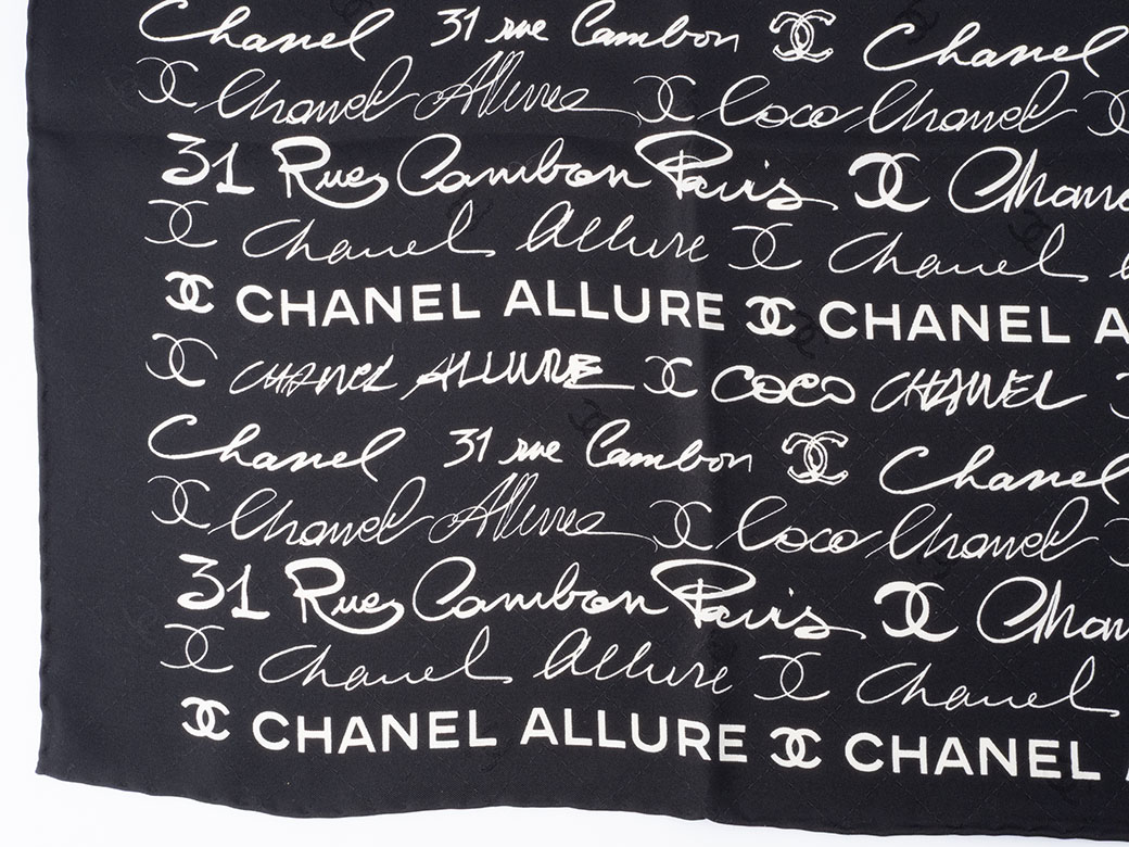 シャネル CHANEL スカーフ アリュール ロゴ 2022/2023 シルク