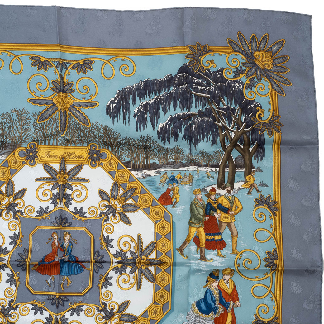 HERMES（エルメス） スカーフ カレ90 柄 中古 冬の愉しみ Joies d