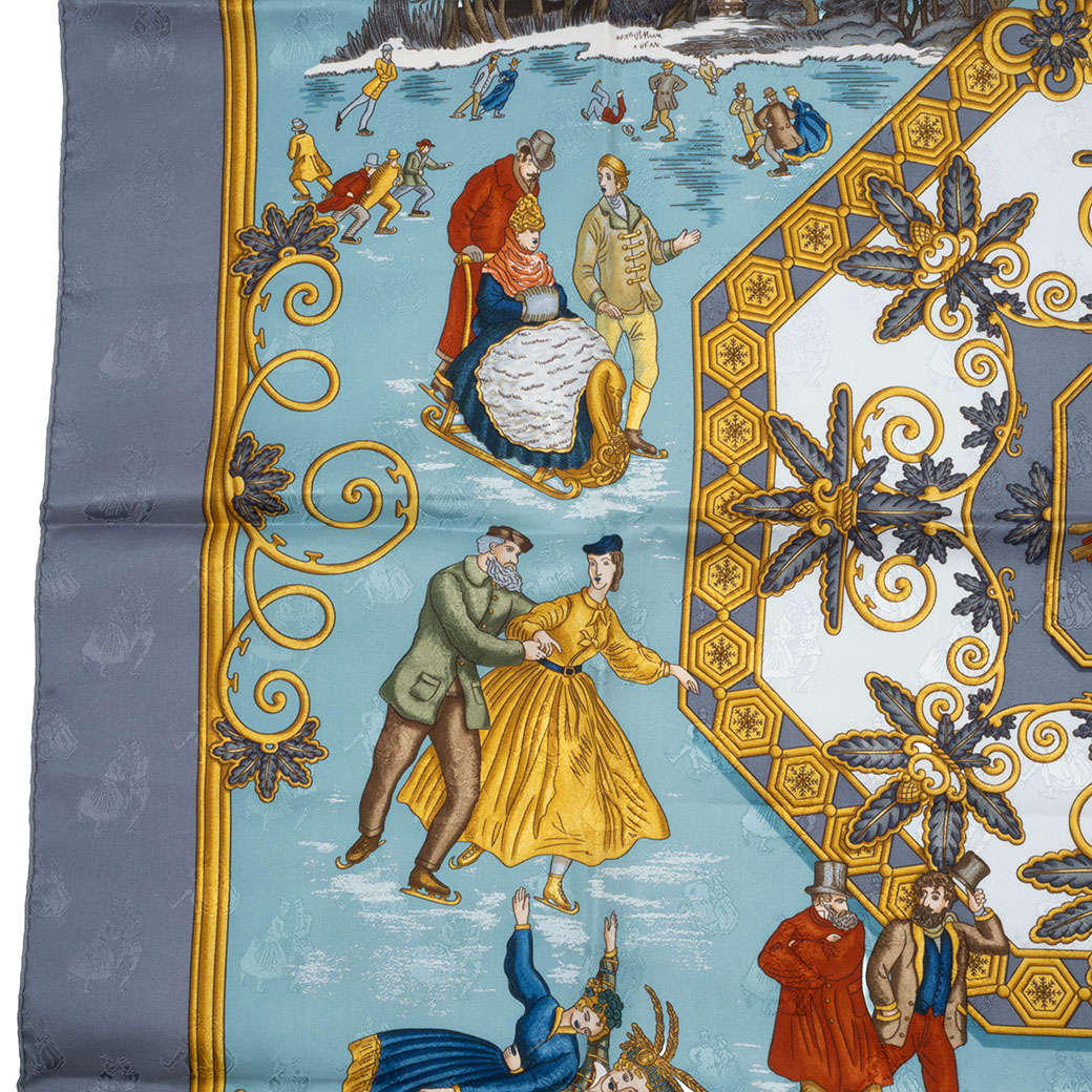 ふ*ん様 エルメス　HERMES スカーフ　 冬の愉しみ HERMES（エルメス） スカーフ カレ90 柄 中古 冬の愉しみ Joies d