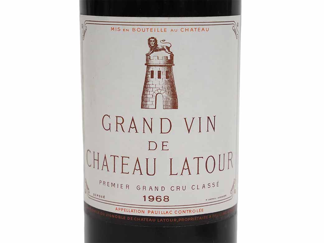 シャトーラトゥール 1968年 箱なし 750ml 赤ワイン Chateau Latour 未