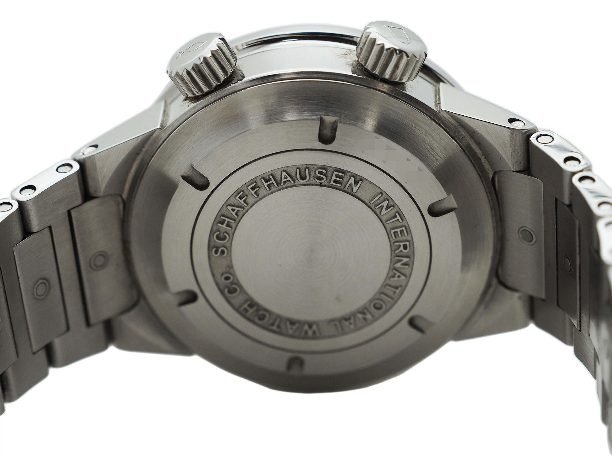 IWCシャフハウゼン GSTタンク アラーム 腕時計 40mm IW353702 メンズ シルバーxブラック 自動巻き シルバーブレスレット 中古｜brandshop-uprise｜05