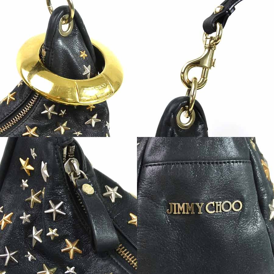 ジミーチュウ Jimmy Choo バッグ レザーｘ金属素材 ブラックxゴールドｘシルバー 新作多数 定番人気