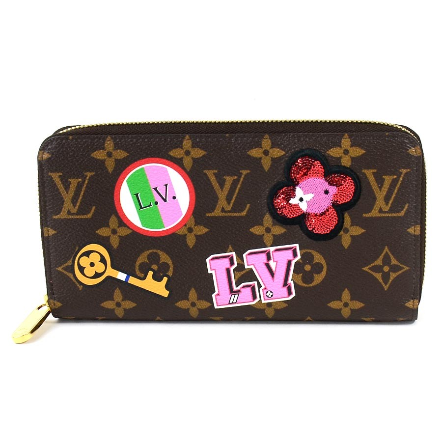 Vuitton ルイヴィトン ラウンドファスナー長財布 美品 モノグラムキャンバス Vuitton 長財布 Louis ジッピー ウォレット Louis モノグラム M ブラウン ブランドバリュー