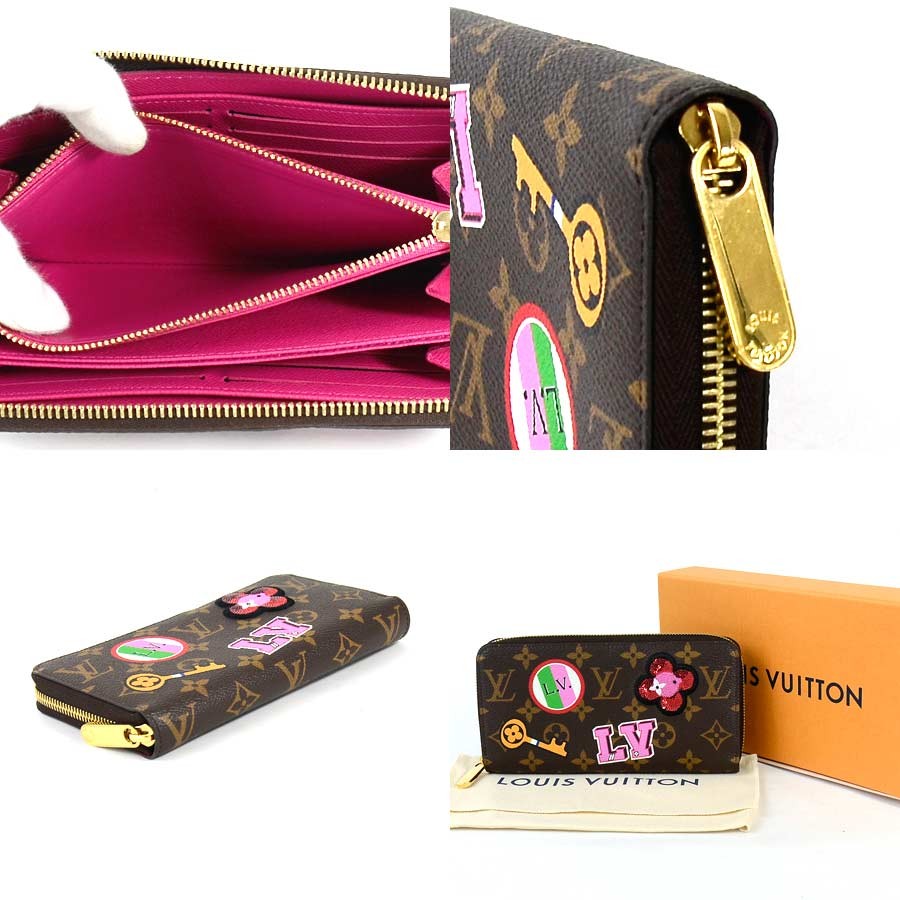 Vuitton ルイヴィトン ラウンドファスナー長財布 美品 モノグラムキャンバス Vuitton 長財布 Louis ジッピー ウォレット Louis モノグラム M ブラウン ブランドバリュー