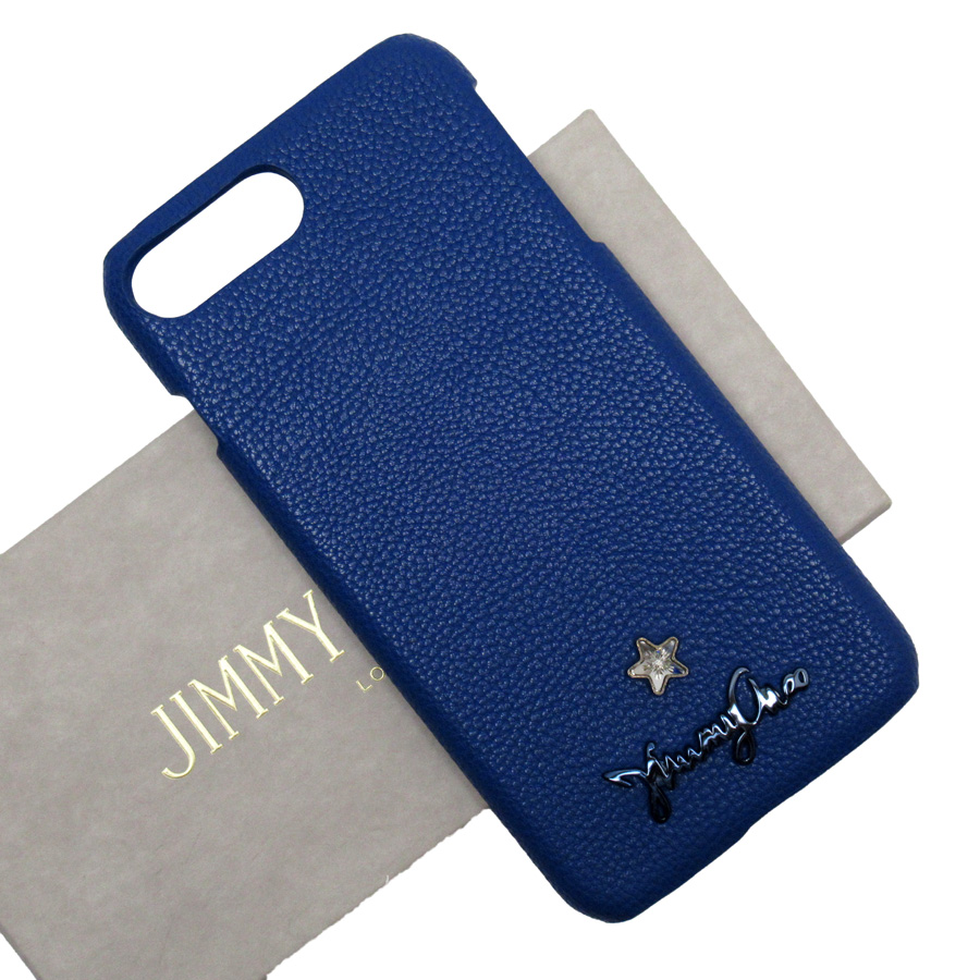 ジミーチュウ JIMMY CHOO iPhone 7 plus/8 plusケース レザー ブルー系 定番人気