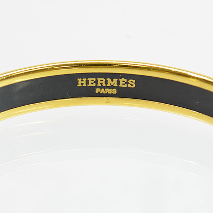 エルメス 開催中 Hermes バングル エマイユ 金属素材ｘエナメル 定番人気 ゴールドｘブルー系