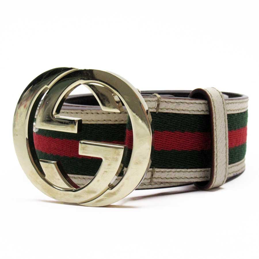 GUCCI ダブルGロゴ ベルト GUCCI グッチ ベルト（90/36） ダブルG キャンバスxレザー
