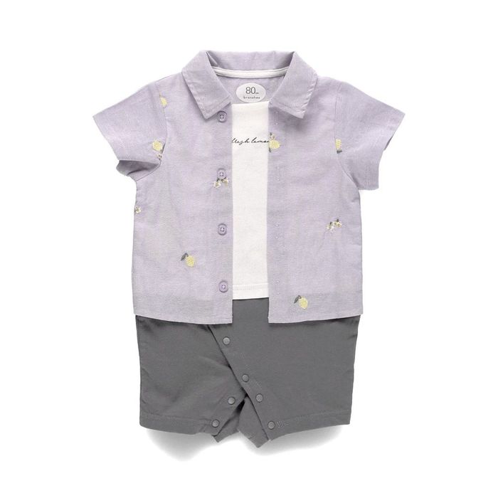 branshes 【SALE】【おそろい】レモン＆フラワー総柄刺しゅう半袖