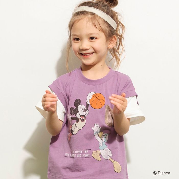 【SALE】【Disney/ディズニー】スポーツグラフィック重ね着風半袖Tシャツ 男の子 子供服 子ども服 ベビー キッズ ジュニア | branshes | 19