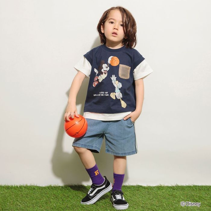 【SALE】【Disney/ディズニー】スポーツグラフィック重ね着風半袖Tシャツ 男の子 子供服 子ども服 ベビー キッズ ジュニア | branshes | 05