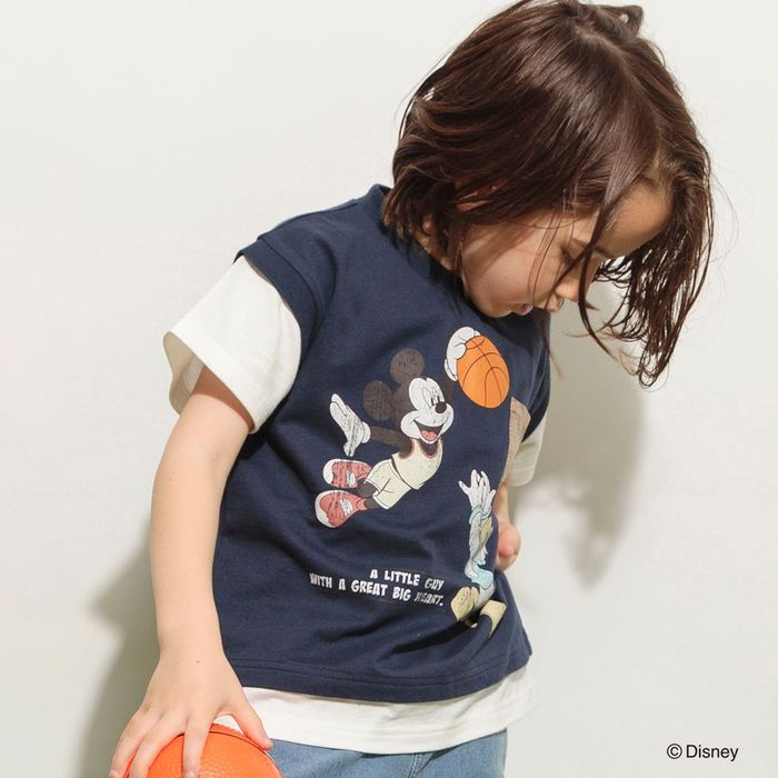 【SALE】【Disney/ディズニー】スポーツグラフィック重ね着風半袖Tシャツ 男の子 子供服 子ども服 ベビー キッズ ジュニア | branshes | 06