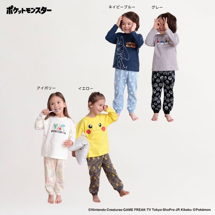 【Pokemon/ポケットモンスター（ポケモン）】 ルームウェア パジャマ 子供服 子ども服 ニャオハ ホゲータ クワッス ピカチュウ ルカリオ｜branshes｜07