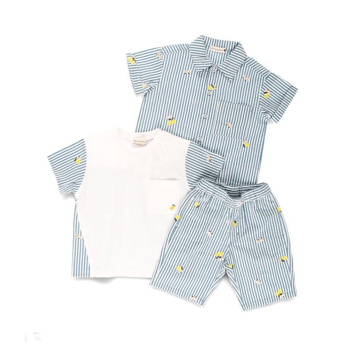 branshes 【SALE】【おそろい】レモン＆フラワー総柄刺しゅう
