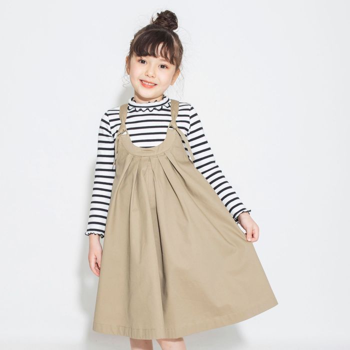 初回限定お試し価格】 子供服 胸元タックジャンパースカート 女の子