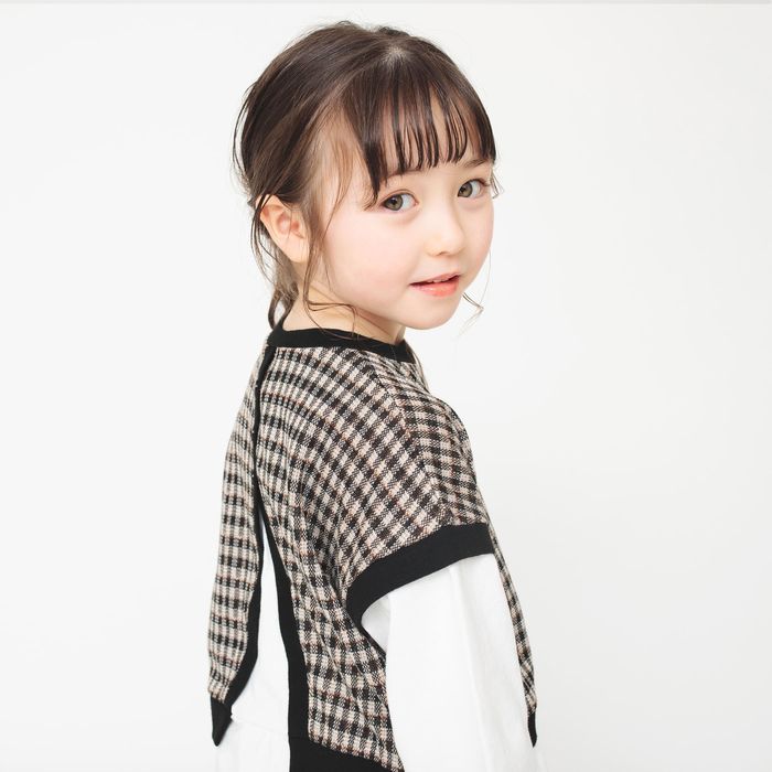 子供服 ベスト重ね着風デザイン長袖Tシャツ ロンT 【90%OFF!】 - 子ども服