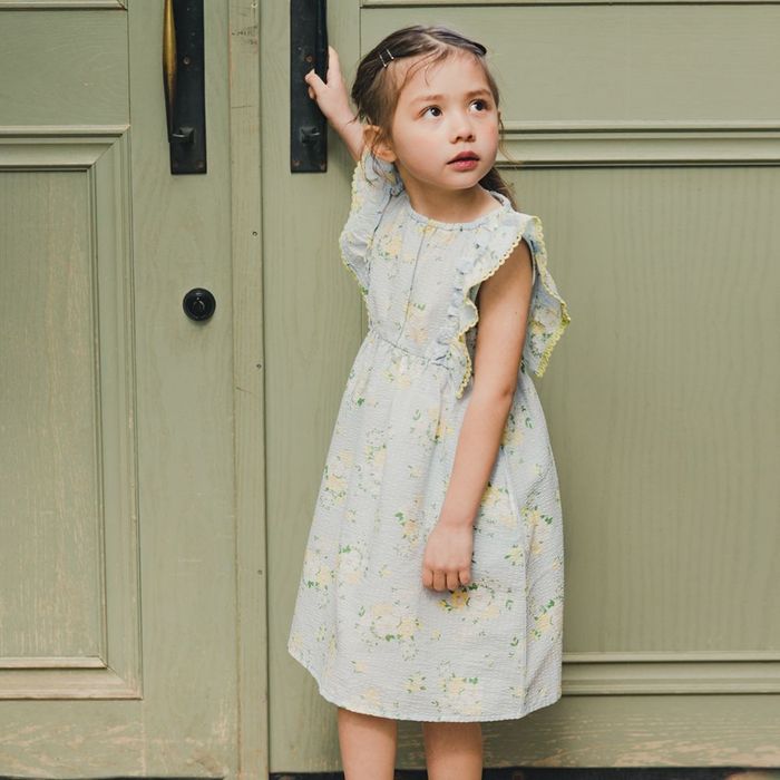 花柄リップルワンピース 女の子 ガールズ SS 春物 夏物 春夏物 子供服 子ども服 ベビー キッズ ジュニア 子供 子ども 旅行 お出かけ 涼しい｜branshes｜17