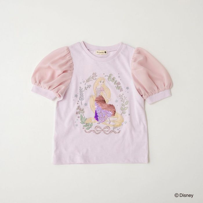 【DisneyCollection/ディズニーコレクション】スパンコール×パフ袖Tシャツ