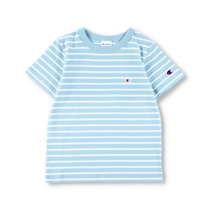 子供服  Champion チャンピオン ボーダー半袖Tシャツ 男の子 女の子 トップス 半袖Tシャツ タンクトップ｜branshes