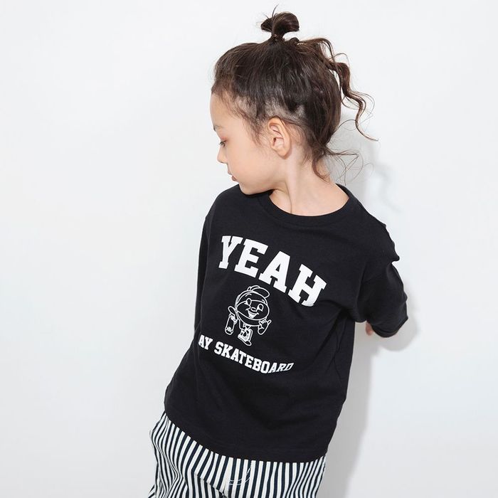 子供服 WEB限定/DRC 綿100％bコレグラフィック長袖Tシャツ ロンT