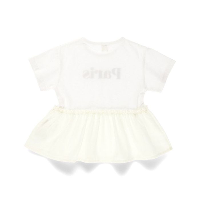 branshes（ブランシェス） 【WEB限定/DRC/綿100％】異素材切替ロゴ半袖