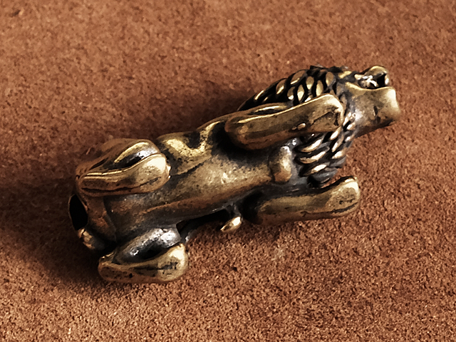 幸運？ 真鍮 ブラス オブジェ ライオン アンティーク gold 希少